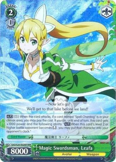 Magic Swordsman Leafa RRR SAO/S20-E026R RRR Sword Art Online Card