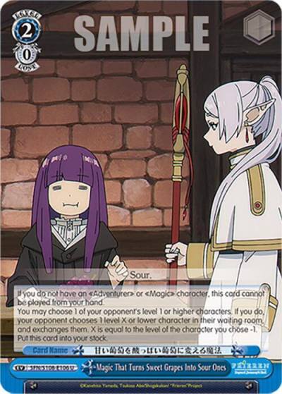 Magic That Turns Sweet Grapes Into Sour Ones SFN/S108-E106 U Frieren: Beyond Journey’s End Card