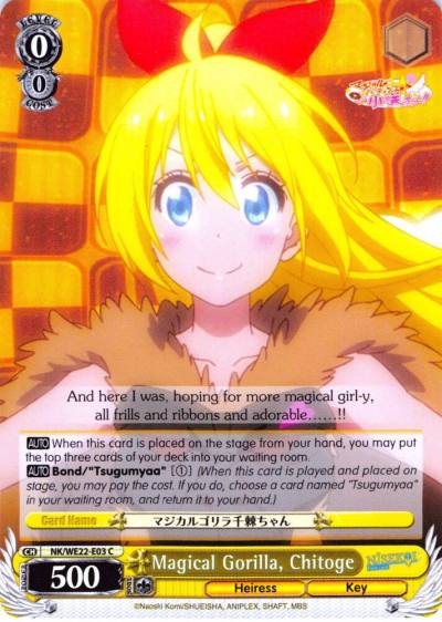 Magical Gorilla Chitoge Parallel Foil NK/WE22-E03 NISEKOI Extra Booster Card