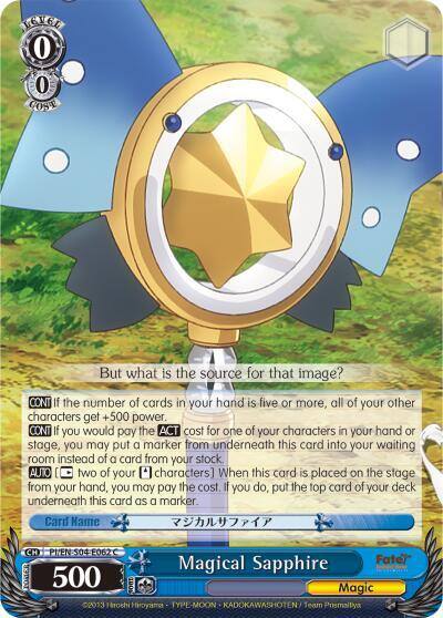 Magical Sapphire PI/EN-S04-E062 C Fate/kaleid liner PRISMA ILLYA DX Card