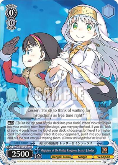 Magicians of the United Kingdom Lesser and Index Gid/WS02-E129 U Dengeki Bunko Card