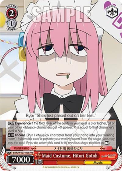 Maid Costume Hitori Gotoh BTR/W107-E087 U BOCCHI THE ROCK! Card