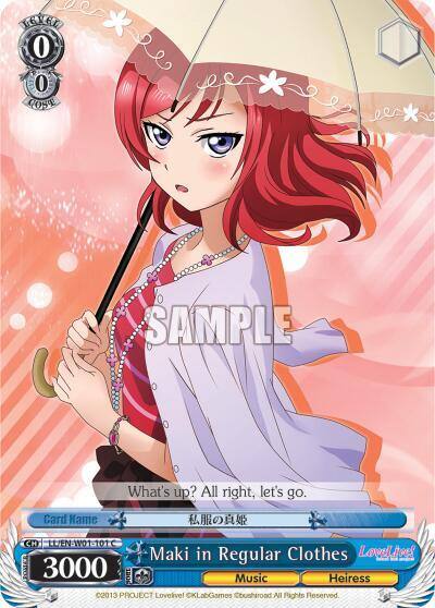Maki in Regular Clothes LL/EN-W01-101 C Love Live! DX Card