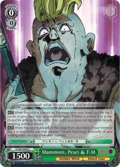 Mammoni Pesci and FM JJ/S66-E040 C JoJo's Bizarre Adventure: Golden Wind Card
