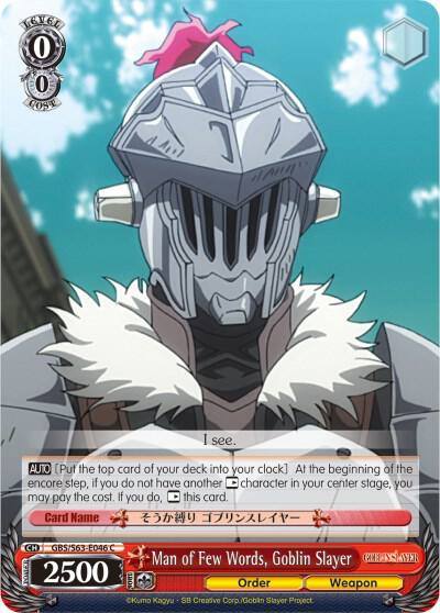 Man of Few Words Goblin Slayer GBS/S63-E046 C Goblin Slayer Card