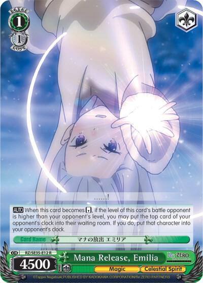 Mana Release Emilia RZ/SE35-E12 R Re:ZERO: The Frozen Bond Card