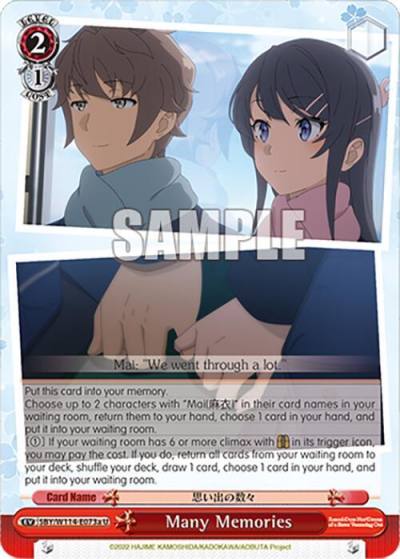 Many Memories A SBY/W114-E073a U Rascal Does Not Dream Series Card