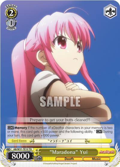 Maradona Yui AB/W31-TE10 TD Angel Beats! Re:Edit Card