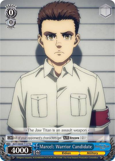 Marcel Warrior Candidate AOT/SX04-T14 TD Attack On Titan: Final Season Card