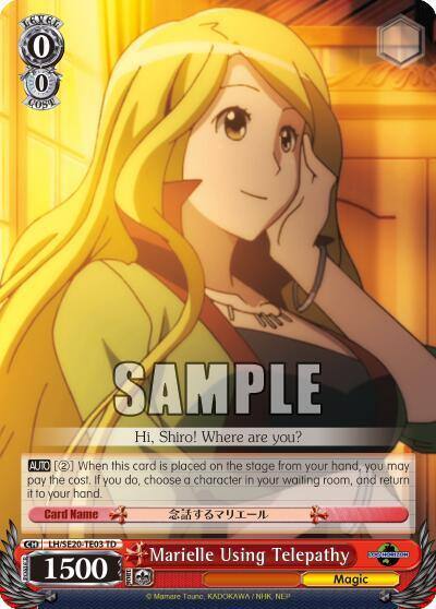 Marielle Using Telepathy LH/SE20-TE03 TD LOG HORIZON Card