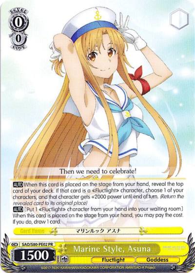 Marine Style Asuna SAO/S80-PE02 PR Sword Art Online -Alicization- Vol.2 Card
