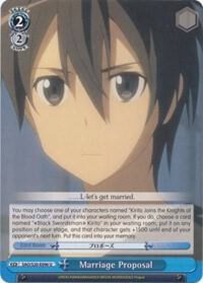 Marriage Proposal SAO/S20-E096 U Sword Art Online Card