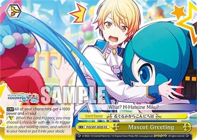 Mascot Greeting PJS/S91-E025 CC HATSUNE MIKU: COLORFUL STAGE! Weiss Schwarz card