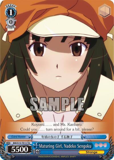 Maturing Girl Nadeko Sengoku TD BM/S15-TE13 TD BAKEMONOGATARI Card