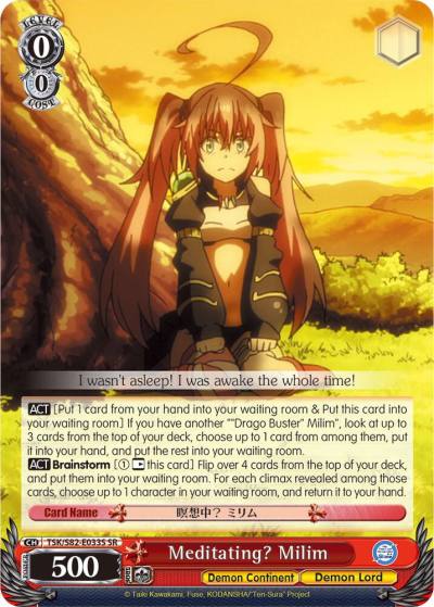 Meditating Milim SR TSK/S82-E033S SR That Time I Got Reincarnated as a Slime Vol.2 Card