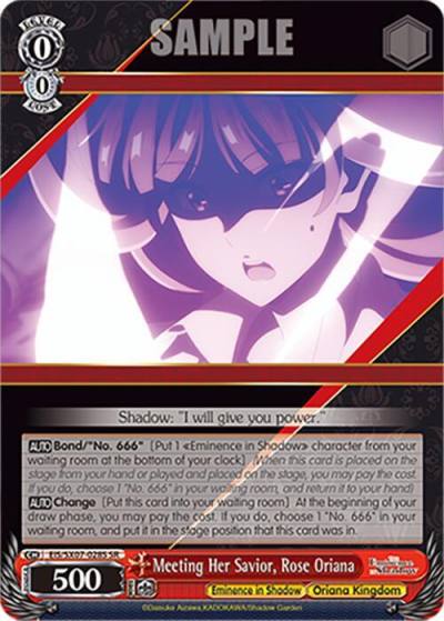 Meeting Her Savior Rose Oriana SR EIS/SX07-028S The Eminence in Shadow Card