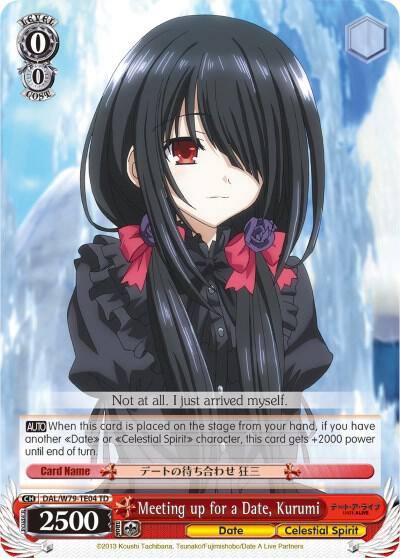 Meeting up for a Date Kurumi DAL/W79-TE04 TD Date A Live Card