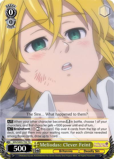 Meliodas Clever Feint SDS/SX03-T02 TD The Seven Deadly Sins Card