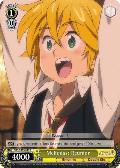 Meliodas Reunion SDS/SX03-019 C The Seven Deadly Sins Card