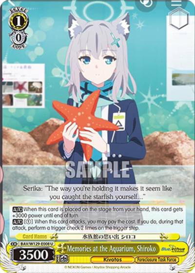 Memories at the Aquarium Shiroko BAV/W129-E008 Blue Archive The Animation Card