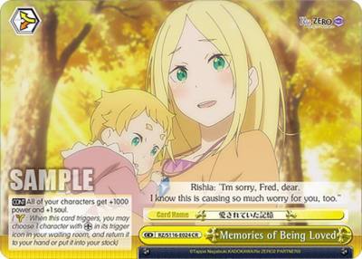 Memories of Being Loved RZ/S116-E024 Re:ZERO -Starting Life in Another World- Vol.3 Card