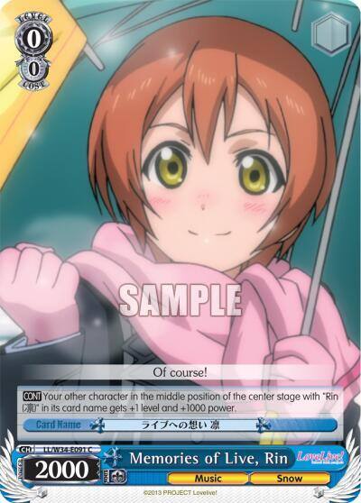 Memories of Live Rin LL/W34-E091 C Love Live! Vol. 2 Card