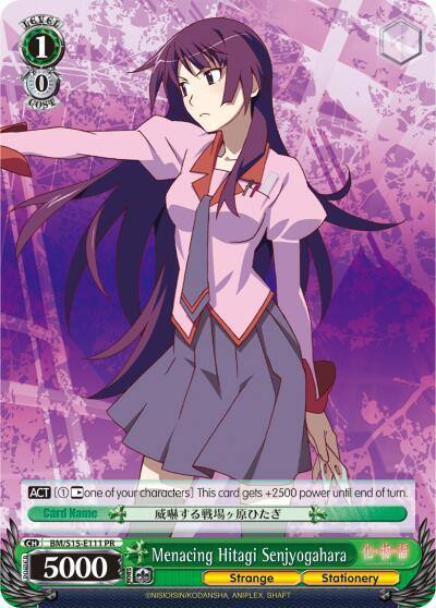 Menacing Hitagi Senjyogahara BM/S15-E111 PR BAKEMONOGATARI Card