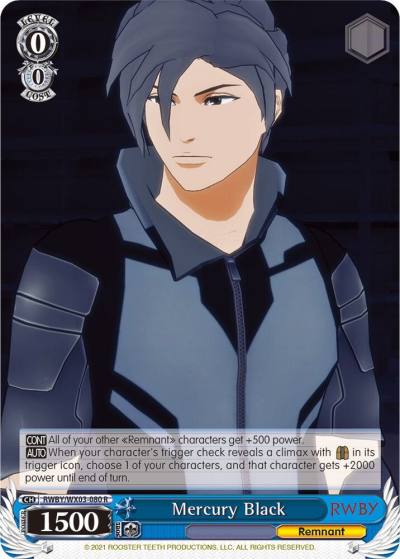 Mercury Black RWBY/WX03-080 R RWBY Card