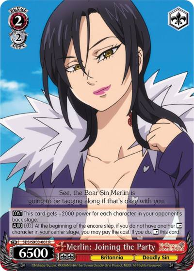 Merlin Joining the Party SDS/SX03-061 R The Seven Deadly Sins Card