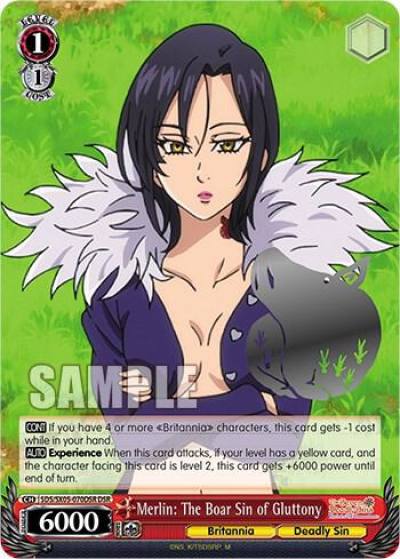 Merlin The Boar Sin of Gluttony DSR SDS/SX05-070DSR DSR The Seven Deadly Sins: Revival of The Commandments Card