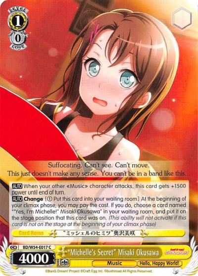 Michelles Secret Misaki Okusawa BD/W54-E017 C BanG Dream! Girls Band Party! Card