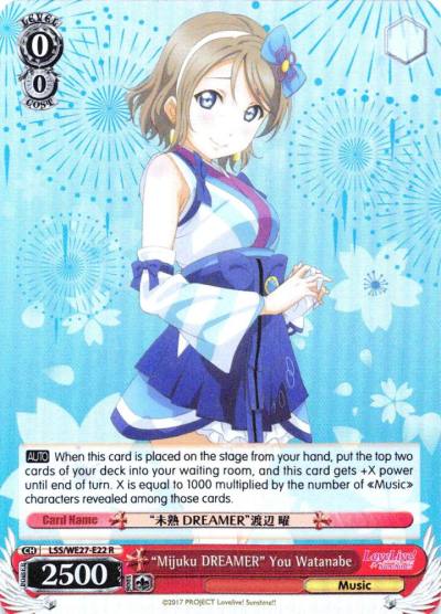 Mijuku DREAMER You Watanabe Parallel Foil LSS/WE27-E22 R Love Live! Sunshine!! Extra Booster Card