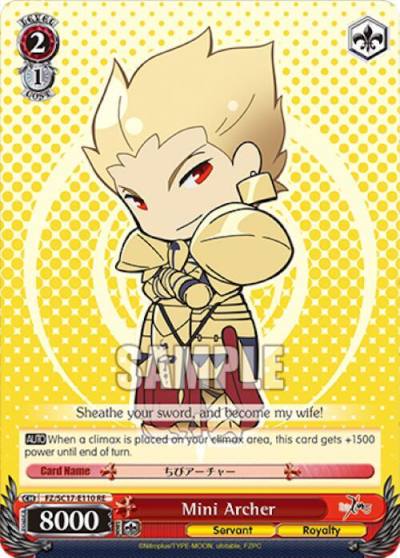 Mini Archer FZ/SC17-E110 RE Fate/Zero Chronicle Set Card