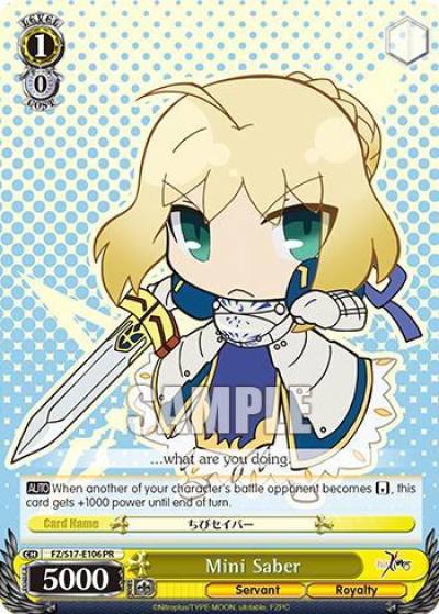 Mini Saber FZ/S17-E106 PR Fate/Zero Card