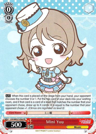 Mini You LSS/WE27-E58 PR Love Live! Sunshine!! Extra Booster Card
