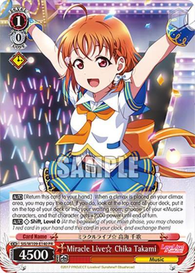Miracle Live Chika Takami PR SIS/W109-E140 PR Love Live! School idol festival 2 MIRACLE LIVE! Card