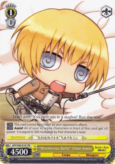 Mischievous Battle Chimi Armin AOT/S50-E101 PR Attack on Titan Vol. 2 Card