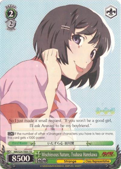 Mischievous Nature Tsubasa Hanekawa TD NM/S24-TE05 TD NISEMONOGATARI Card