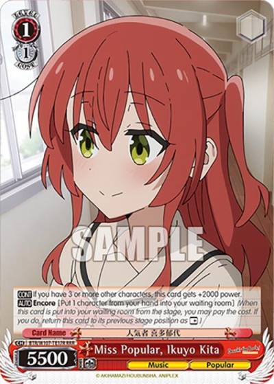 Miss Popular Ikuyo Kita RRR BTR/W107-TE17R RRR BOCCHI THE ROCK! Card