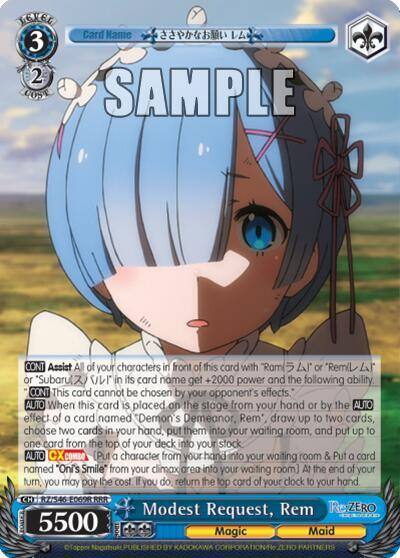 Modest Request Rem RRR RZ/S46-E069R RRR Re:ZERO Card