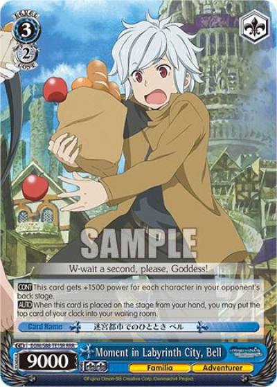 Moment in Labyrinth City Bell RRR DDM/S88-TE15R RRR Is it Wrong to Try to Pick Up Girls in a Dungeon? Card