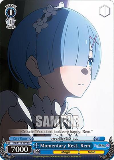 Momentary Rest Rem RZ/S116-E094 Re:ZERO -Starting Life in Another World- Vol.3 Card