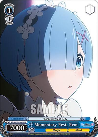 Momentary Rest Rem SR RZ/S116-E094S Re:ZERO -Starting Life in Another World- Vol.3 Card