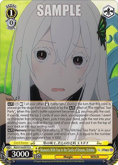 Moments With You in the Castle of Dreams Echidna RZ/S116-E010 Re:ZERO -Starting Life in Another World- Vol.3 Card