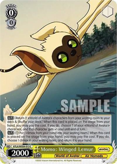 Momo Winged Lemur ATLA/WX04-013 C Avatar: The Last Airbender Card