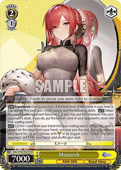 Monarch SR AZL/S102-E023S SR Azur Lane Card