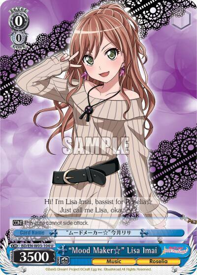 Mood Maker Lisa Imai BD/EN-W03-104 U BanG Dream! Girls Band Party! MULTI LIVE Card
