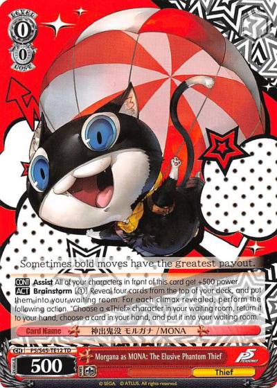Morgana as MONA The Elusive Phantom Thief P5/S45-TE12 TD Persona 5 Card