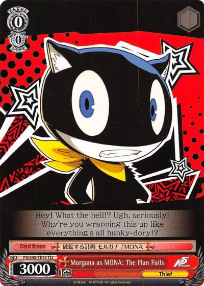 Morgana as MONA The Plan Fails P5/S45-TE14 TD Persona 5 Card