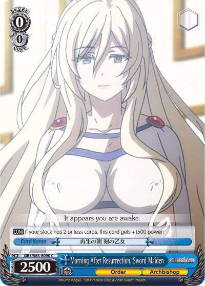 Morning After Resurrection Sword Maiden GBS/S63-E090 C Goblin Slayer Card